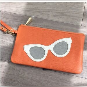 Ora Delphine Sunglasses Pouch/Wristlet Genuine Leather Wristlet Purse